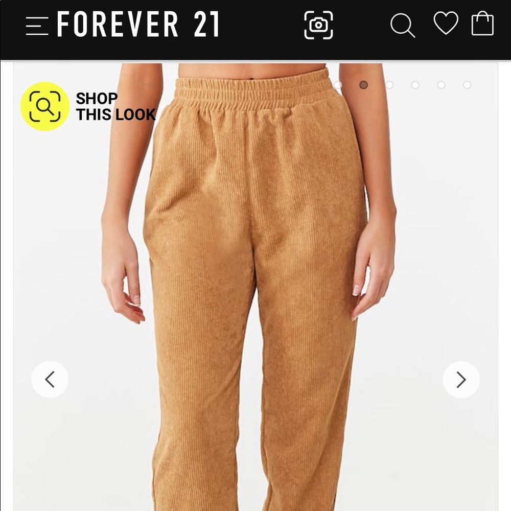 High Rise Corduroy Joggers